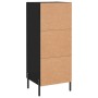 Aparador de madera contrachapada negro 34,5x34x90 cm de vidaXL, Aparadores - Ref: Foro24-830453, Precio: 67,22 €, Descuento: %