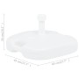 Base de sombrilla rellenable arena/agua plástico blanco 16 L en Bases para sombrillas | Comprar online en Foru.es