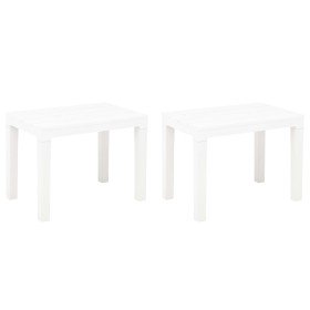 Bancos de jardín 2 unidades plástico blanco en Bancos de jardín | Comprar online en Foru.es