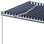 Toldo de pie automático azul y blanco 450x350 cm en Toldos | Comprar online en Foru.es