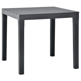 Mesa de jardín de plástico gris antracita 78x78x72 cm en Mesas de jardín | Comprar online en Foru.es