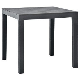 Mesa de jardín de plástico gris antracita 78x78x72 cm en Mesas de jardín | Comprar online en Foru.es