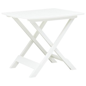 Mesa de jardín plegable de plástico blanco 79x72x70 cm en Mesas de jardín | Comprar online en Foru.es