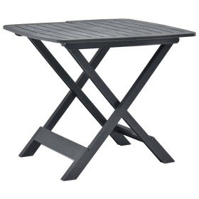 Mesa de jardín plegable de plástico gris antracita 79x72x70 cm en Mesas de jardín | Comprar online en Foru.es