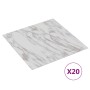 Tarimas de suelo autoadhesivas 20 uds PVC mármol blanco 1,86 m² de vidaXL, Suelos y moquetas - Ref: Foro24-330176, Precio: 41...