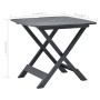 Mesa de jardín plegable de plástico gris antracita 79x72x70 cm en Mesas de jardín | Comprar online en Foru.es