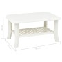Mesa de centro de plástico blanco 90x60x46 cm en Mesas de centro | Comprar online en Foru.es