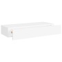 Estante con cajón de pared MDF blanco 60x23,5x10 cm de vidaXL, Estantes y estanterías - Ref: Foro24-330255, Precio: 55,44 €, ...