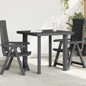 Mesa de jardín de plástico gris antracita 80x75x72 cm en Mesas de jardín | Comprar online en Foru.es