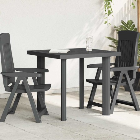 Mesa de jardín de plástico gris antracita 80x75x72 cm en Mesas de jardín | Comprar online en Foru.es