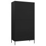 Armario de acero negro 90x50x180 cm de vidaXL, Armarios roperos - Ref: Foro24-336250, Precio: 282,79 €, Descuento: %