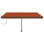 Toldo de pie automático naranja y marrón 450x350 cm en Toldos | Comprar online en Foru.es