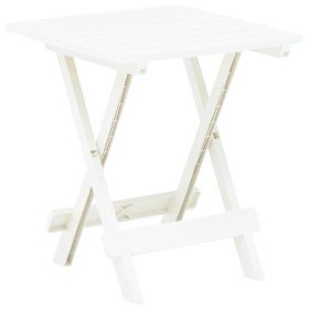 Mesa plegable de jardín plástico blanco 45x43x50 cm en Mesas de jardín | Comprar online en Foru.es