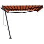 Toldo de pie automático naranja y marrón 450x350 cm en Toldos | Comprar online en Foru.es