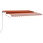 Toldo de pie automático naranja y marrón 450x350 cm en Toldos | Comprar online en Foru.es