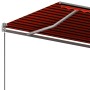 Toldo de pie automático naranja y marrón 450x350 cm en Toldos | Comprar online en Foru.es