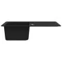 Fregadero de cocina de granito con un seno y escurridor negro de vidaXL, Fregaderos - Ref: Foro24-141669, Precio: 201,92 €, D...