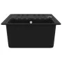 Fregadero de cocina de granito con un seno y escurridor negro de vidaXL, Fregaderos - Ref: Foro24-141669, Precio: 201,92 €, D...