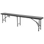 Bancos de jardín plegables 2 unidades HDPE negro 180 cm en Bancos de jardín | Comprar online en Foru.es