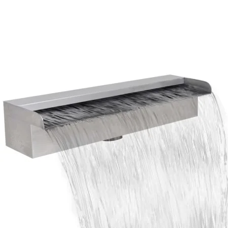 Rectangular stainless steel pool cascade fountain 45 cm by vidaXL, Fountains and waterfalls - Ref: Foro24-41666, Price: 66,56...