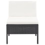 Set de muebles de jardín 3 pzas y cojines ratán sintético negro en Conjuntos de jardín | Comprar online en Foru.es