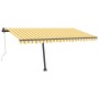 Toldo automático LED sensor de viento amarillo blanco 450x350cm en Toldos | Comprar online en Foru.es