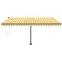 Toldo automático LED sensor de viento amarillo blanco 450x350cm en Toldos | Comprar online en Foru.es