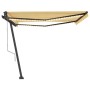 Toldo automático LED sensor de viento amarillo blanco 450x350cm en Toldos | Comprar online en Foru.es