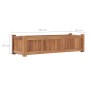 Arriate elevado madera maciza de teca 100x30x25 cm en Macetas y jardineras | Comprar online en Foru.es