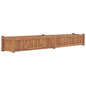 Arriate elevado madera maciza de teca 200x30x25 cm en Macetas y jardineras | Comprar online en Foru.es