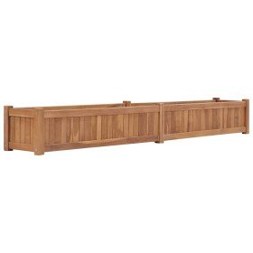 Arriate elevado madera maciza de teca 200x30x25 cm en Macetas y jardineras | Comprar online en Foru.es