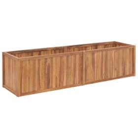 Arriate de madera maciza de teca 200x50x50 cm en Macetas y jardineras | Comprar online en Foru.es