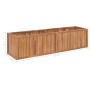 Arriate de madera maciza de teca 200x50x50 cm en Macetas y jardineras | Comprar online en Foru.es
