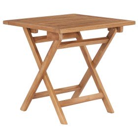 Mesa de jardín plegable madera maciza de teca 45x45x45 cm en Mesas de jardín | Comprar online en Foru.es