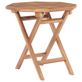 Mesa de jardín plegable madera maciza de teca 45x45x45 cm en Mesas de jardín | Comprar online en Foru.es