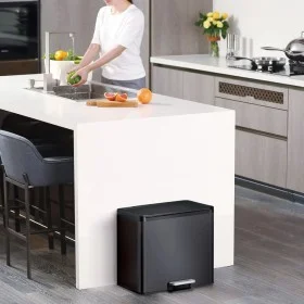 EKO Cubo de basura de pedal Essential 20+9 L negro de EKO, Contenedores de residuos - Ref: Foro24-440006, Precio: 81,42 €, De...