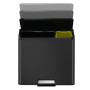 EKO Cubo de basura de pedal Essential 20+9 L negro de EKO, Contenedores de residuos - Ref: Foro24-440006, Precio: 81,24 €, De...