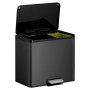 EKO Cubo de basura de pedal Essential 20+9 L negro de EKO, Contenedores de residuos - Ref: Foro24-440006, Precio: 81,24 €, De...