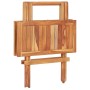 Mesa plegable de bistró de madera maciza de teca 60x60x65 cm en Mesas de jardín | Comprar online en Foru.es