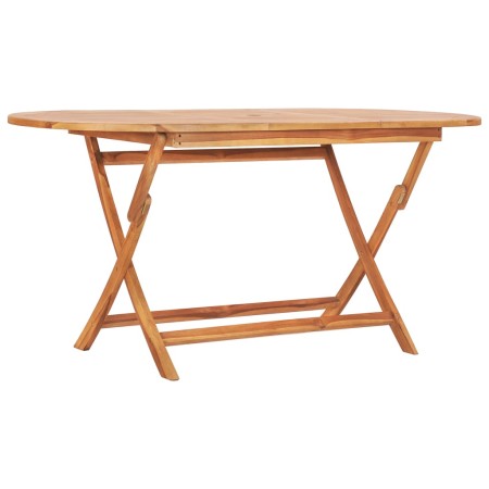 Mesa plegable de jardín madera maciza de teca 160x80x75 cm en Mesas de jardín | Comprar online en Foru.es