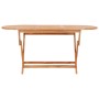 Mesa plegable de jardín madera maciza de teca 160x80x75 cm en Mesas de jardín | Comprar online en Foru.es