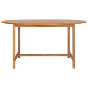 Mesa de jardín de madera de teca maciza 150x76 cm en Mesas de jardín | Comprar online en Foru.es
