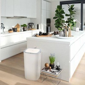 EKO Cubo de basura con sensor Morandi 30 L blanco de EKO, Contenedores de residuos - Ref: Foro24-440057, Precio: 93,90 €, Des...
