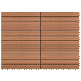 Baldosas 6 unidades WPC marrón 1m² 60x30 cm en Materiales de construcción | Comprar online en Foru.es