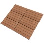 Baldosas 6 unidades WPC marrón 1m² 60x30 cm en Materiales de construcción | Comprar online en Foru.es