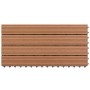 Baldosas 6 unidades WPC marrón 1m² 60x30 cm en Materiales de construcción | Comprar online en Foru.es