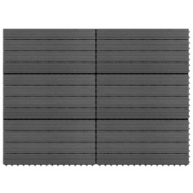 Baldosas 6 unidades WPC gris 1m² 60x30 cm en Materiales de construcción | Comprar online en Foru.es