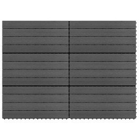Baldosas 6 unidades WPC gris 1m² 60x30 cm en Materiales de construcción | Comprar online en Foru.es