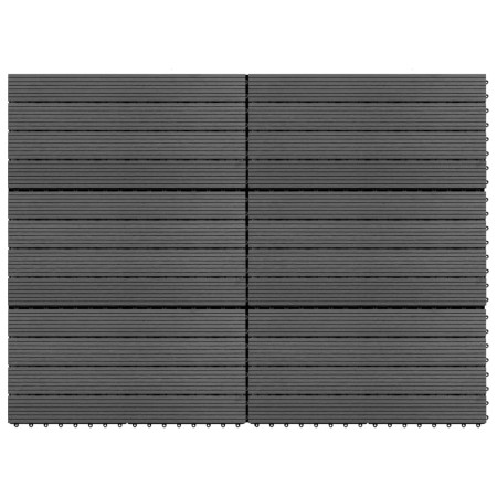 Baldosas 6 unidades WPC gris 1m² 60x30 cm en Materiales de construcción | Comprar online en Foru.es