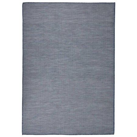 Alfombra de exterior de tejido plano azul 140x200 cm de vidaXL, Alfombras - Ref: Foro24-340797, Precio: 61,92 €, Descuento: %
